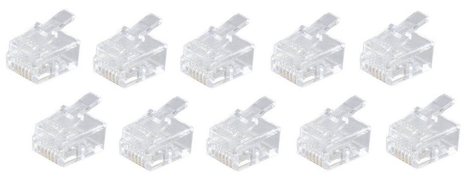 4017538042989 - - Shiverpeaks Shiverpeaks basic-s Netzwerk Modular-Stecker RJ12 6polig 6 Kontakte belegt vergoldete