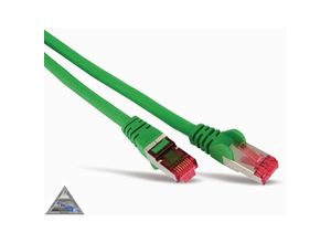 4017538044419 - Pollin-choice - CAT6a Patchkabel 2 m grün s ftp pimf halogenfrei ghmt zertifiziert (en 17025)