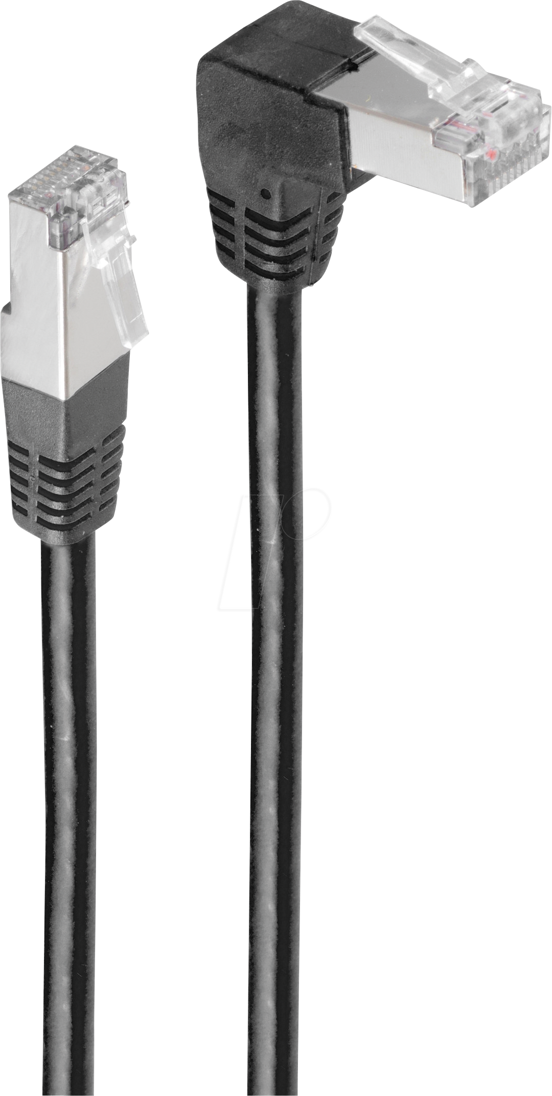 4017538068316 - SHVP 08-64035 - Patchkabel gewinkelt-gerade schwarz 2 m