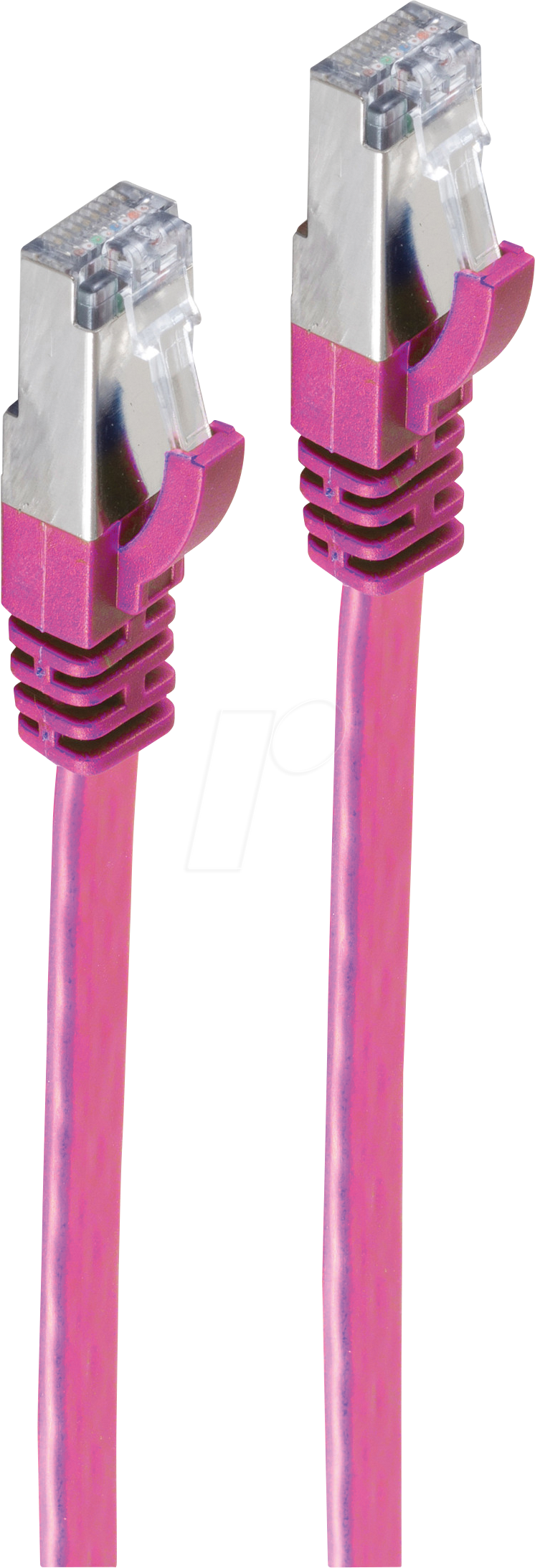 4017538072108 - SHVP 75511-SLM - 1m Patchk-Flach U FTP Cat7-Rohkabel magenta