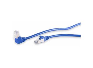 4017538116345 - CAT6 Patchkabel S FTP 90°-gerade 15 m blau