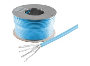 4017538130594 - Helos Verlegekabel Cat 8 S FTP PiMF LSZH blau 100m Ring (106674)