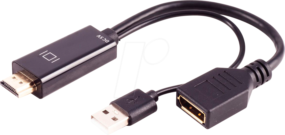 4017538140319 - SHVP BS10-01012 - HDMI Adapter HDMI-A Stecker > DisplayPort Buchse 20cm