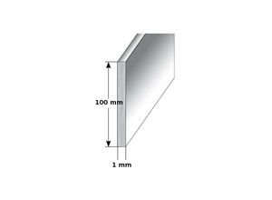 4017589689768 - Fußleiste   Sockelleiste (typ i 100) aus Aluminium Höhe 100 mm Farbe Edelstahloptik Materialstärke 10 mm Befestigungsart selbstklebend