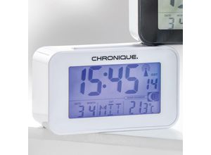 4017805514614 - Chronique LCD Funk-Wecker mit Temperaturanzeige Weiß