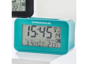 4017805566026 - Chronique LCD Funk-Wecker mit Temperaturanzeige Türkis