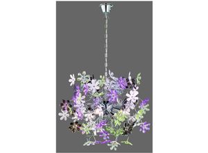 4017807233988 - Iperbriko - Flower Suspension 4xE14 Chrom Multicolor Blumen Ø63 cm Trio Beleuchtung