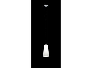 4017807241297 - Moderne Pendelleuchte Koni 1xE27 Nickel und Weißglas Ø15 cm Trio Lighting