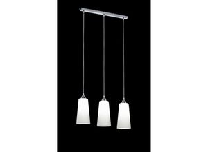 4017807241396 - Iperbriko - Koni Modern Pendelleuchte 3xE27 Nickel und Weißglas L60 cm Trio Beleuchtung