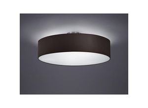 4017807256543 - Leuchten - Runde Deckenleuchte hotel mit Stoffschirm in Schwarz Ø50cm