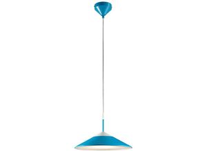 4017807258554 - - Hängelampe Hängeleuchte Pendelleuchte Esszimme ampe Wohnzimme euchte Esszimmer Retro blau led 12W 960Lm warmweiß DxH 32x150cm