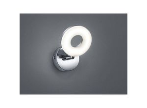 4017807267891 - Reality Leuchten - Schwenkbarer led Ring Wandstrahler rennes innen 1 flammig Metall Silber Chrom