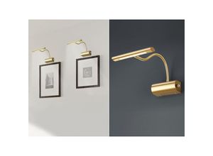 4017807275360 - Leuchten - Flexible led Wandleuchte   Bilderleuchte curtis Messing matt Drehdimmer