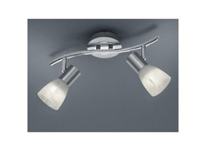 4017807281651 - Leuchten - led Deckenstrahler levisto 2-flammig Silber Glaslampenschirme schwenkbar 33 cm