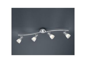 4017807281712 - Leuchten - led Deckenstrahler levisto 4-flammig Silber Glaslampenschirme schwenkbar 88 cm