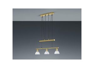 4017807281767 - Leuchten - led Balkenpendelleuchte levisto 3-flammig höhenverstellbar Breite 60 cm Gold