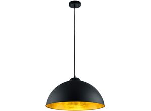 4017807288827 - Leuchten - Pendelleuchte romino ii Metall schwarz matt   innen goldfarbig