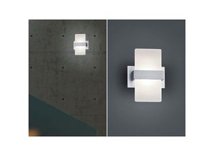 4017807293968 - Leuchten - Stylische led Wandleuchte platon mit Schalter Aluminium gebürstet Höhe 18cm