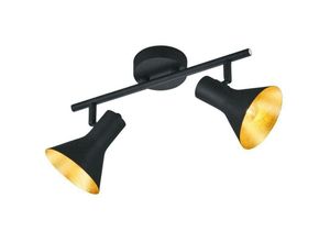 4017807298864 - - Decken Leuchte Schlafzimmer Spot Strahler Flur Lampe schwarz gold Reality Leuchten R80162002