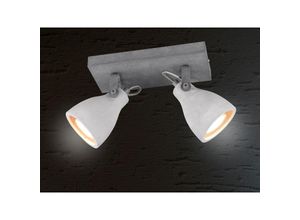 4017807299526 - Leuchten - Retro Deckenstrahler concrete mit Lampenschirmen aus Beton 2 flammig