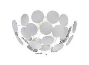 4017807330960 - Leuchten - Ausgefallene Deckenleuchte discalgo Lampenschirm Weiß-Silber ø 54cm