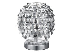 4017807336696 - Design Tisch Leuchte Chrom Blätter Schnur Schalter E14 Steh Stand Lampe Beleuchtung TRIO 505500106