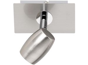 4017807348262 - Leuchten - 1-flammiger Deckenstrahler mit schwenkbarem Spot Silber matt