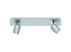 4017807348279 - Leuchten - Deckenstrahler 2 Spots schwenkbar Nickel matt GU10 - flexible Deckenbeleuchtung