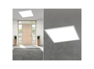 4017807363692 - Leuchten - led Deckenleuchte phoenix Silber   Weiß dimmbar - extra flach 62 x 62cm