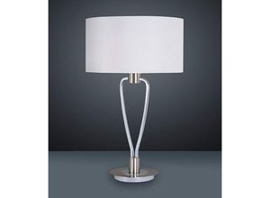 4017807368406 - Leuchten - Designklassiker Tischleuchte paris ii mit Stoffschirm Silber matt