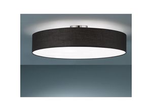 4017807369304 - Leuchten - Große Deckenleuchte hotel mit Stoffschirm in Schwarz ø 65cm