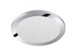 4017807371796 - Runde LED Deckenleuchte Ø26 cm chromfarben mit Kristalleffekt & Switch Dimmer