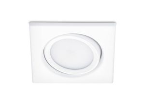 4017807376371 - Leuchten - Eckiger led Einbaustrahler rila schwenkbar Weiß matt 5 Watt - Deckenbeleuchtung