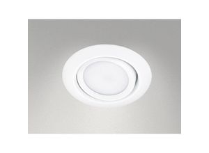 4017807376456 - Leuchten - Runder led Einbaustrahler rila schwenkbar Weiß matt 5 Watt - Deckenbeleuchtung