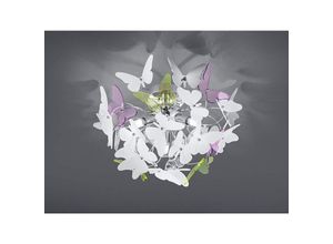 4017807380323 - Reality Leuchten - Butterfly Deckenleuchte 3xG9 Chrom Multicolor Schmetterlinge Ø45 cm Trio Lighting