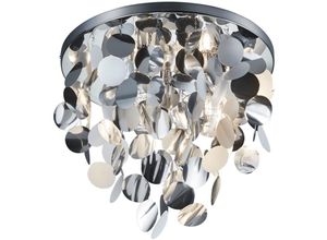 4017807387124 - - Design Decken Leuchte Wohn Schlaf Zimmer Beleuchtung Behang Lampe silber chrom Reality R60895031