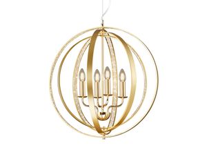 4017807387919 - Leuchten - Stilvoller Kronleuchter candela aus goldfarbigem Metall 56 cm rund