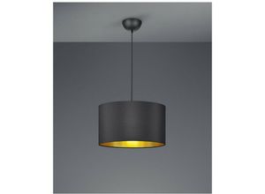 4017807392517 - Iperbriko - Pendelleuchte Hostel Schwarz-Gold Metall H150 cm Ø40 cm Trio Lighting