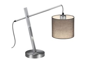 4017807411485 - Reality Leuchten - Schreib Tisch Lampe Schlaf Gäste Zimmer Beistell Textil Lese Leuchte grau R50361007