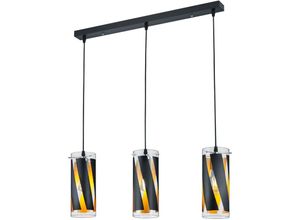 4017807420357 - - Hänge Pendel Lampe Wohn Ess Zimmer Beleuchtung Glas Decken Leuchte schwarz Reality Leuchten R30900332