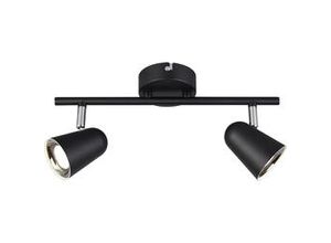 4017807425154 - Reality Leuchten - led Deckenspot Strahler toulouse Schwarz matt 2 flammig mit schwenkbaren Spots