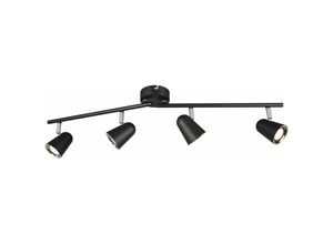 4017807425192 - Reality Leuchten - led Deckenspot Strahler toulouse Schwarz matt 4 flammig mit schwenkbaren Spots