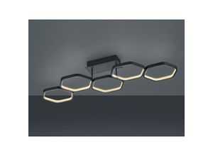 4017807449877 - Reality Leuchten - Futuristische Ring led Deckenleuchte vigo Anthrazit dimmbar 90cm lang