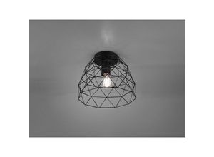 4017807451870 - Reality Leuchten - Vintage Design Decken Leuchte schwarz Wohn Ess Zimmer Retro Käfig Gitter Lampe Reality R60711032