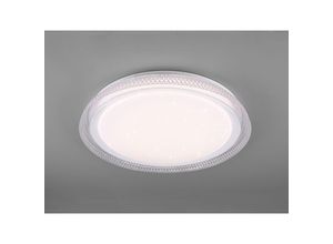 4017807454161 - Reality Leuchten - Dimmbare led Deckenlampe heracles Fernbedienung Ø50cm h 6cm Weiß Kristall-Optik 4017807454161 - Reality Leuchten - Dimmbare led Deckenlampe heracles Fernbedienung Ø50cm h 6cm Weiß Kristall-Optik