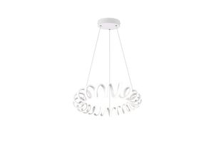 4017807467758 - Leuchten - Ausgefallene led Pendelleuchte curl Weiß matt in 3 Stufen dimmbar - ø 55cm