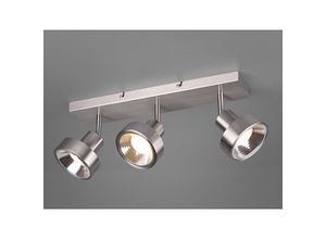 4017807469264 - Leuchten - Retro Deckenstrahler leon 3 flammig Silber Spots schwenkbar
