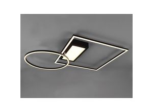 4017807488562 - Leuchten - Flache led Deckenleuchte downey Schwarz schwenkbar & dimmbar mit Fernbedienung