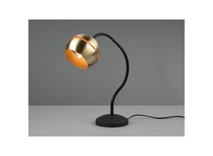 4017807507386 - Leuchten - Große Tischleuchte fletcher mit Flexarm und touch Dimmer Schwarz-Gold