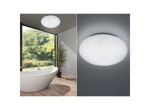 4017807507744 - Leuchten - led Sternenhimmel Deckenleuchte paolo in Weiß ø 37cm IP44 - Badlampen